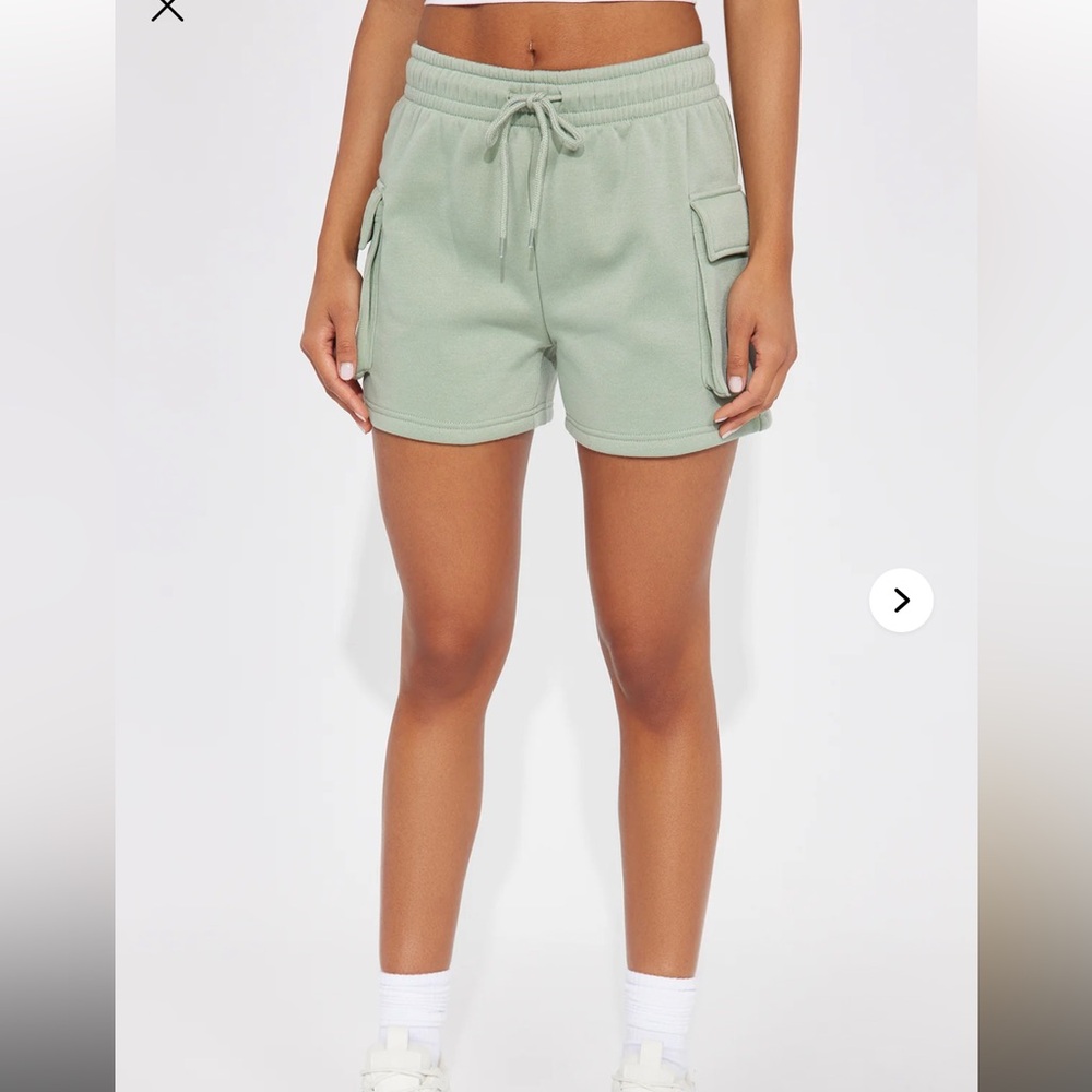 Women's Sage Green Casual Shorts